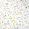 Printed Cotton MASSOA White / Camel